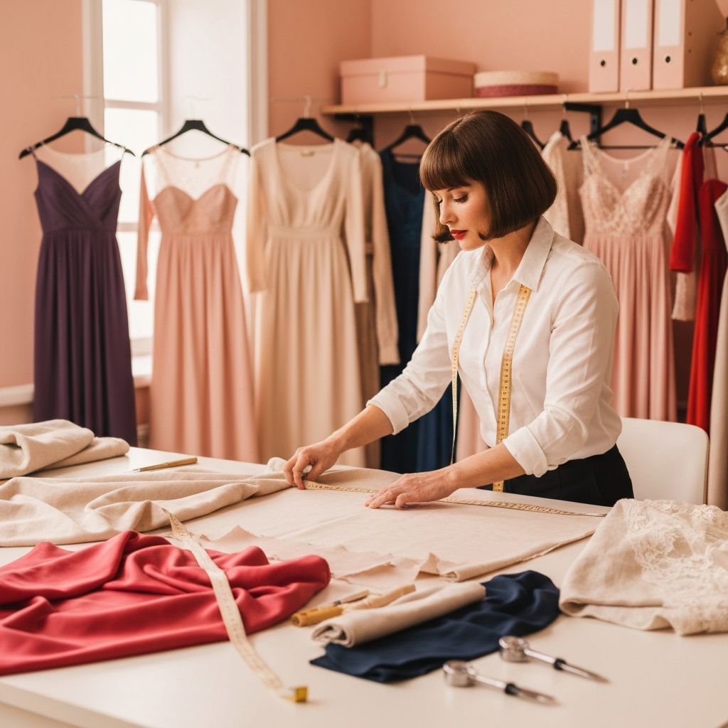 Fashion designer at work